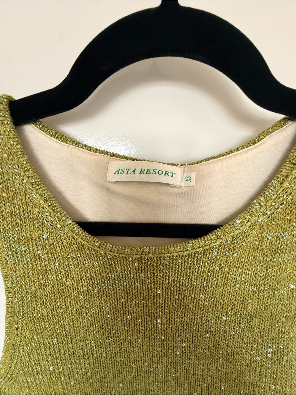Asta Resort Natalia Mini Dress - Olive Oil Sequin - Picture 7 of 7